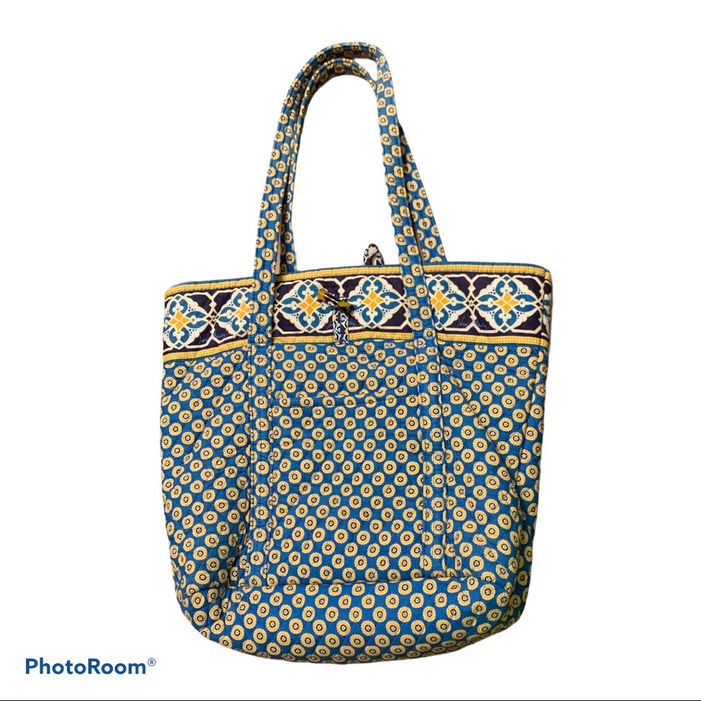 Vera Bradley Madison Toggle Tote in Riviera blue